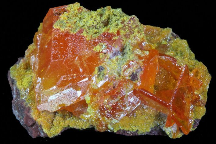 Wulfenite Crystal Cluster - Rowley Mine, AZ #76909